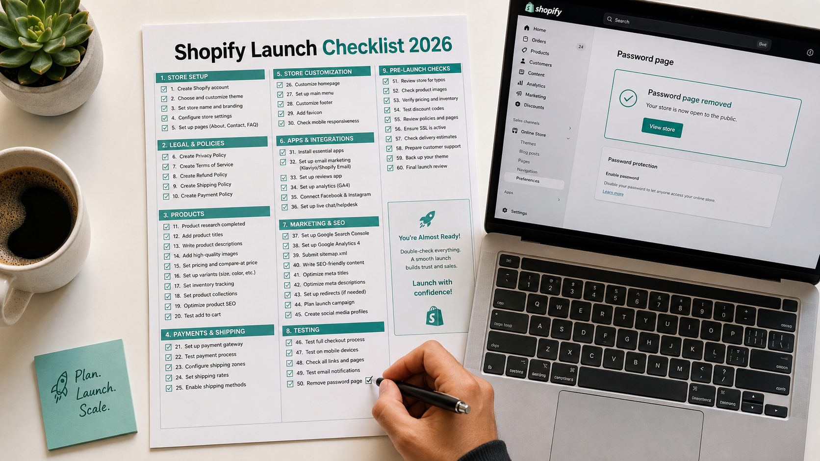 The Shopify Launch Checklist: 50 Things to Do Before You Go Live
